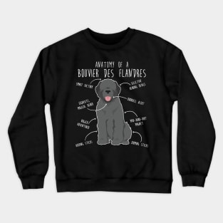 Bouvier Des Flandres Grey Dog Anatomy Crewneck Sweatshirt